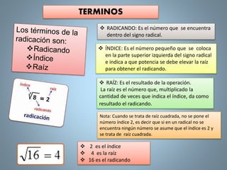 La radicación | PPTX