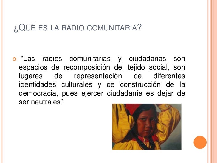 La radio comunitaria