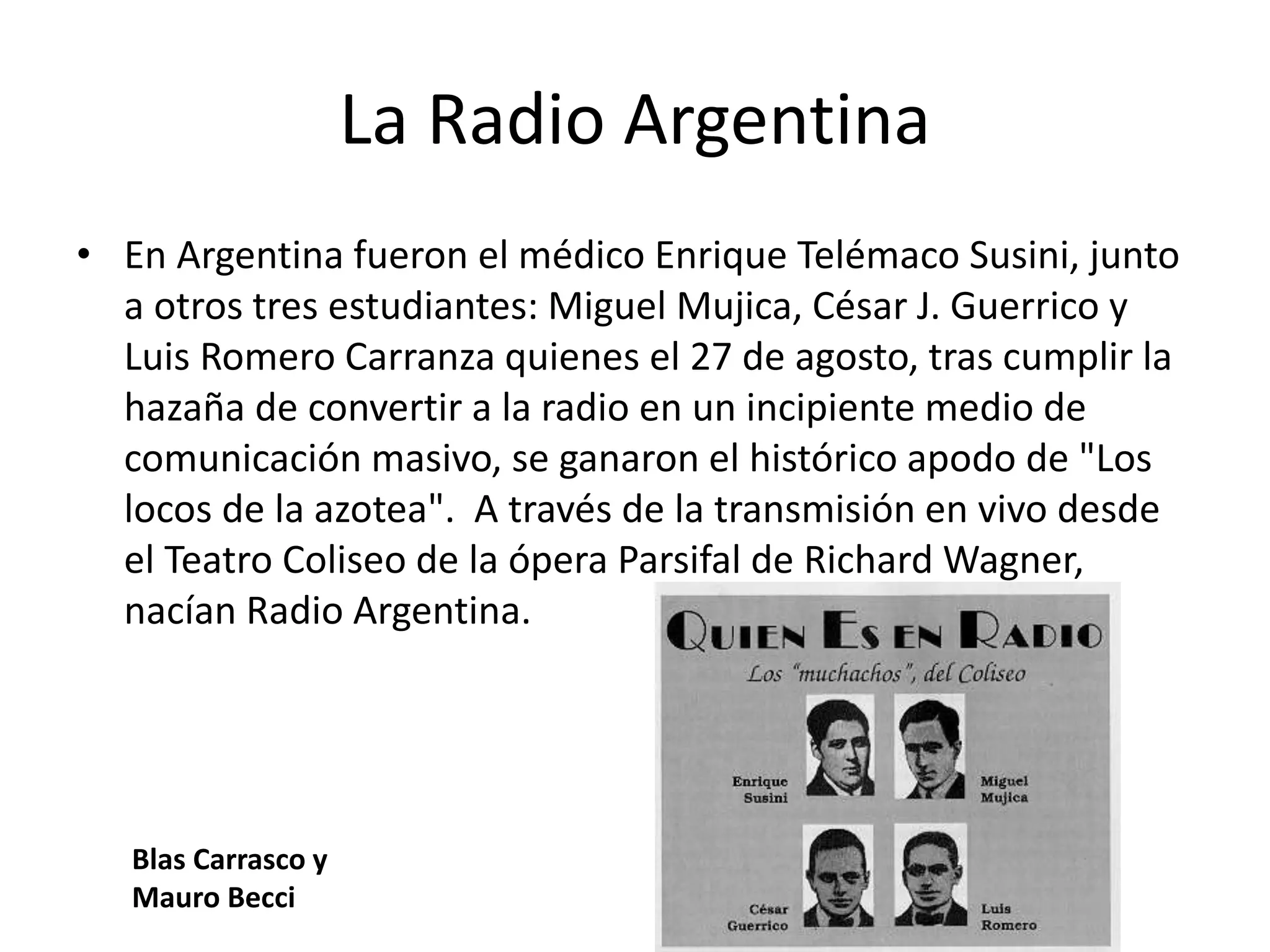 La radio en argentina PPT