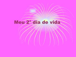Meu 2° dia de vida  