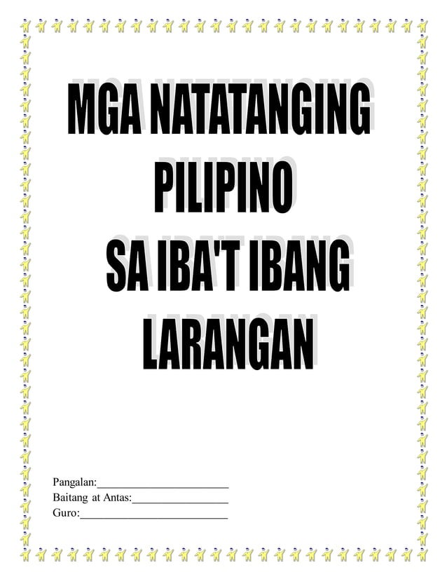 MGA NATATANGING PILIPINO SA IBA'T IBANG LARANGAN | PDF