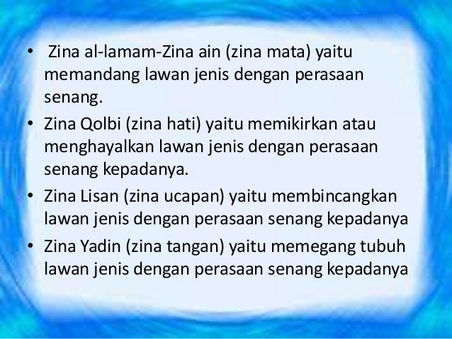 Larangan Perbuatan Zina Dalam Islam