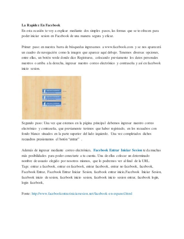 La Rapidez En Facebook