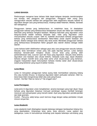 Laras bahasa | DOC