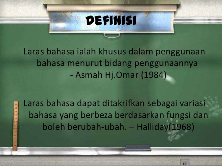 Laras bahasa sains