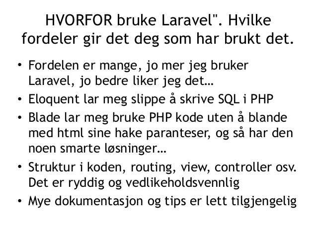Meetup #7, Laravel intro, og design/GUI