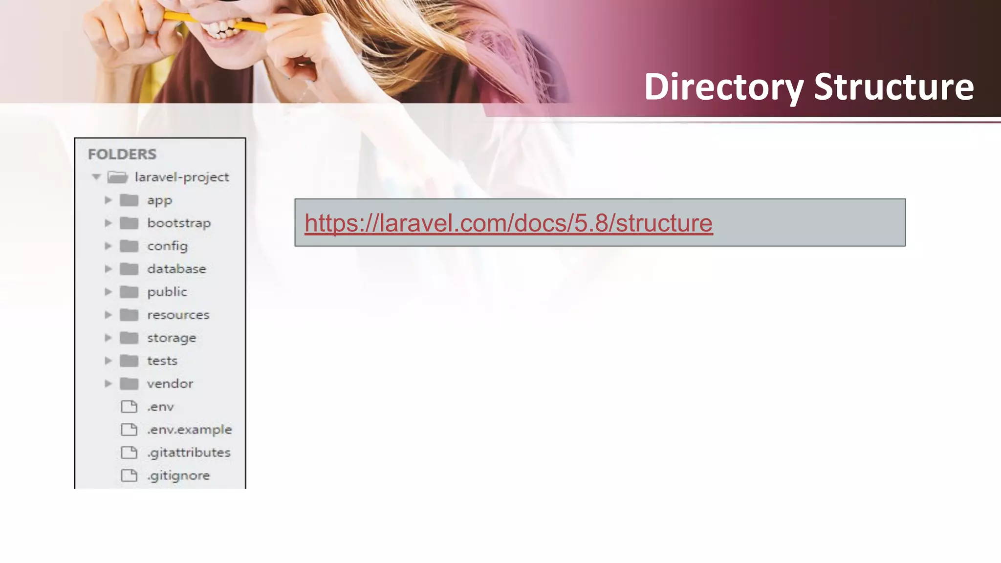 Directory Structure
https://laravel.com/docs/5.8/structure
 