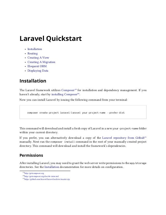 Laravel 4 Documentation