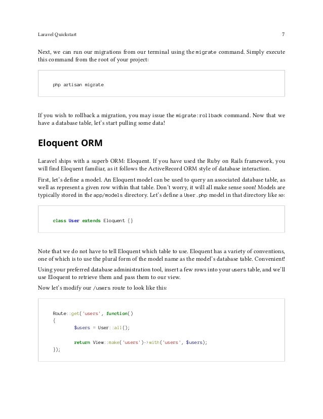 Laravel 4 Documentation