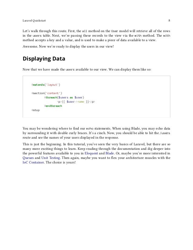 Laravel 4 Documentation