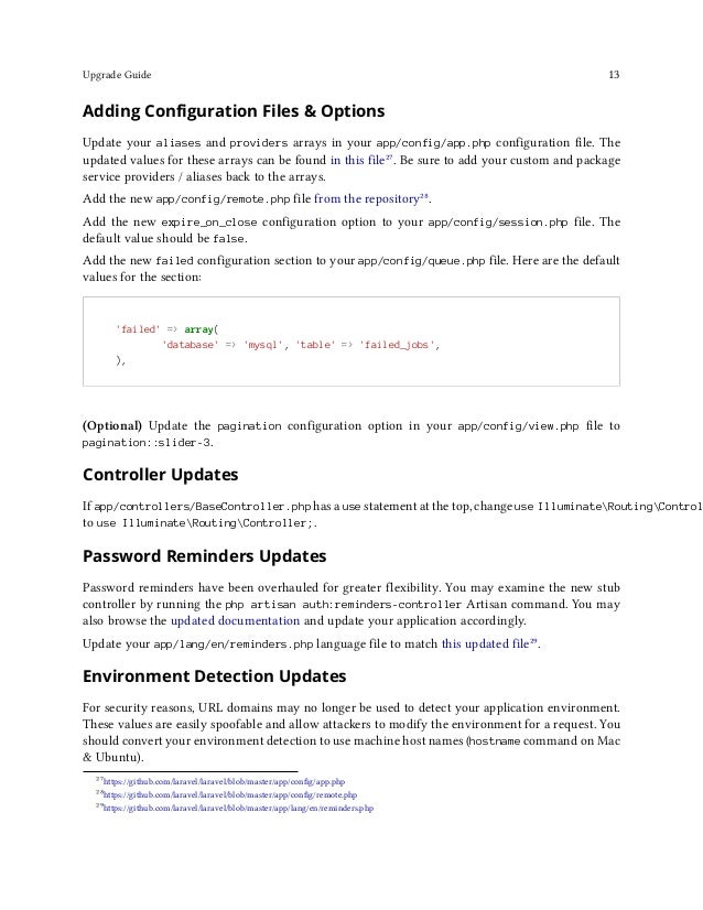 Laravel 4 Documentation