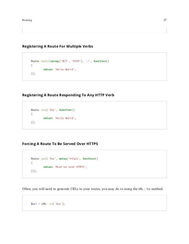 Laravel 4 Documentation