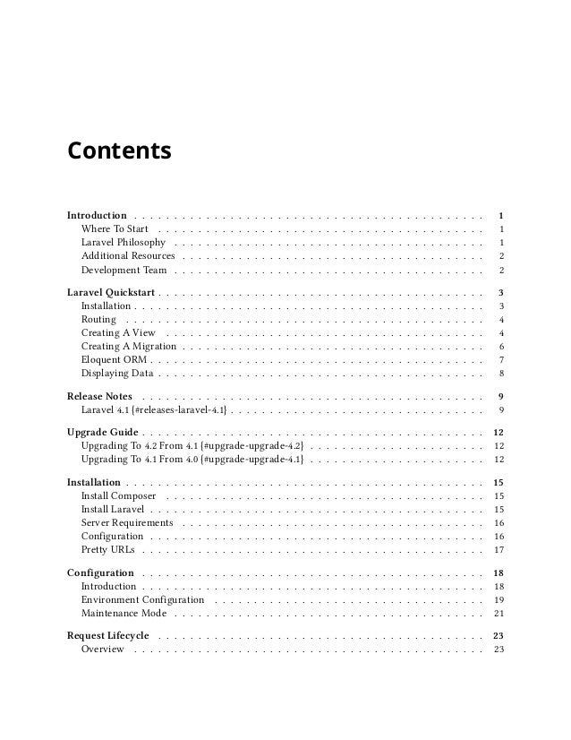Laravel 4 Documentation