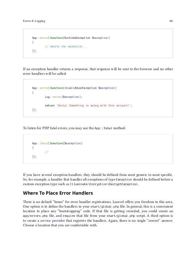 Laravel 4 Documentation