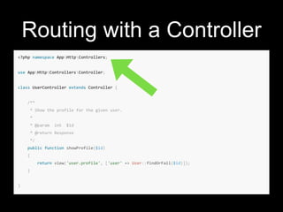 Routing with a Controller
 