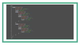 /**
* @SWGProperty(
* property="_links",
* type="object",
* @SWGProperty(
* property="self",
* type="object",
* @SWGProperty(
* property="href",
* type="string"
* )
* ),
* @SWGProperty(
* property="page",
* type="object",
* @SWGProperty(
* property="href",
* type="string"
* )
* )
* )
*/
 