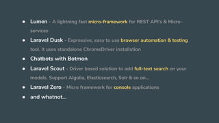 Laravel, beyond the framework | PPT