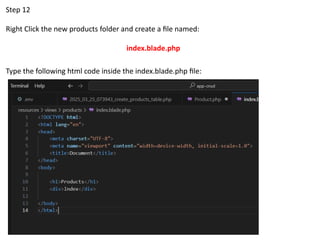 Laravel Crud Tutorial Basic Step by Stepy S | PPTX