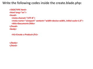 Laravel Crud Tutorial Basic Step by Stepy S | PPTX
