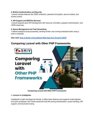 Laravel vs Other PHP Frameworks: Choosing the Best | PDF