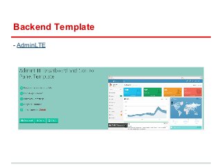 Backend Template 
- AdminLTE 
 