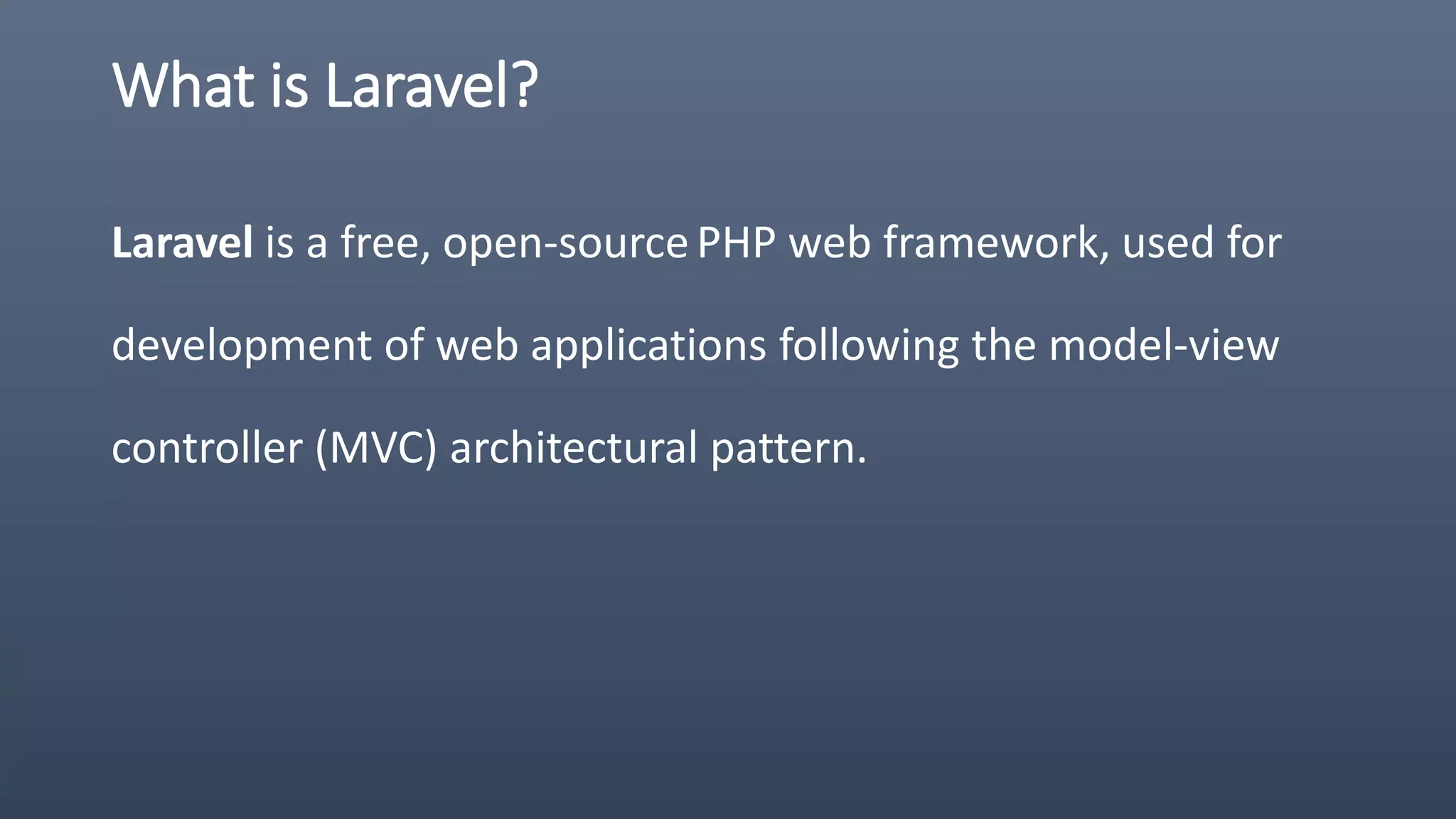 Laravel overview | PPTX