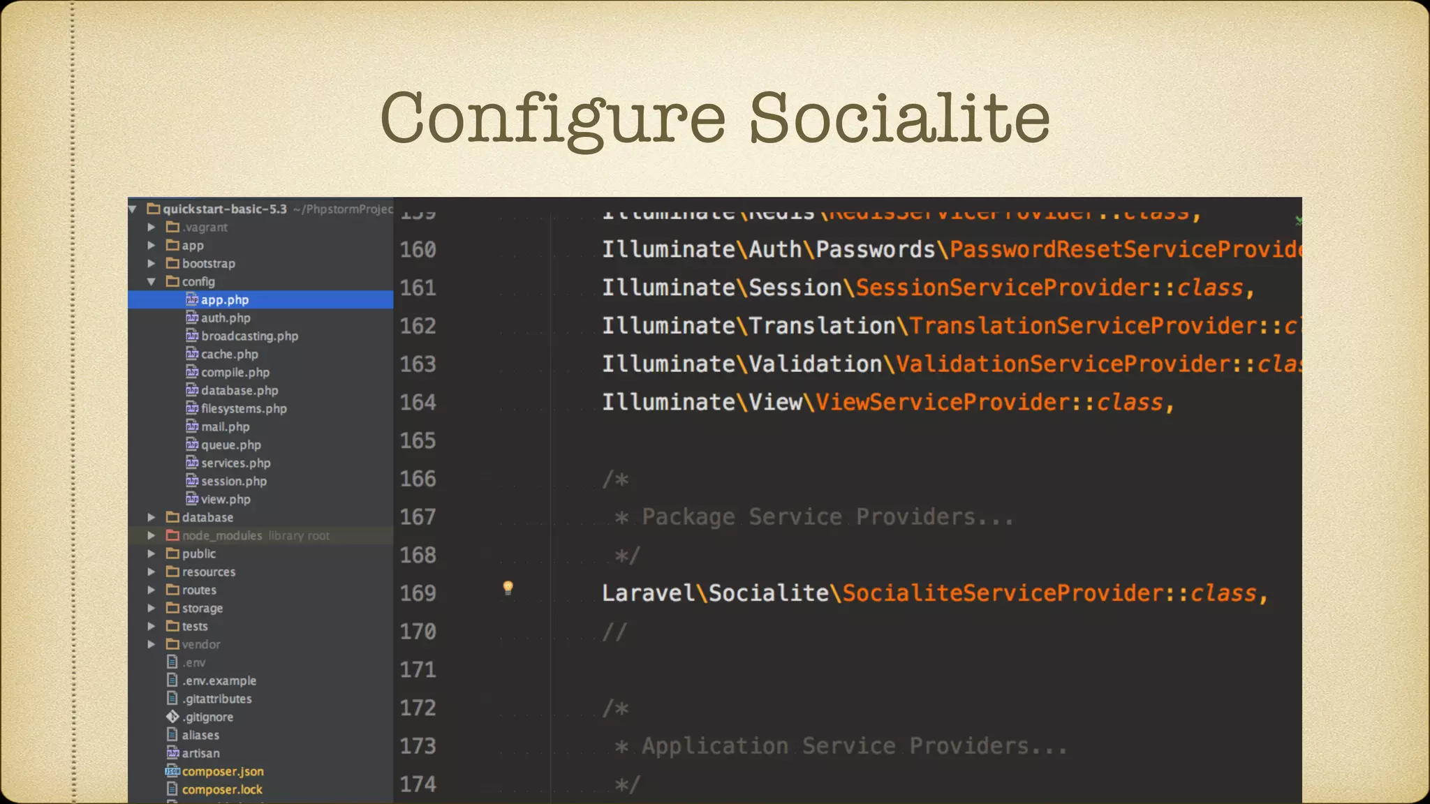 Configure Socialite
 