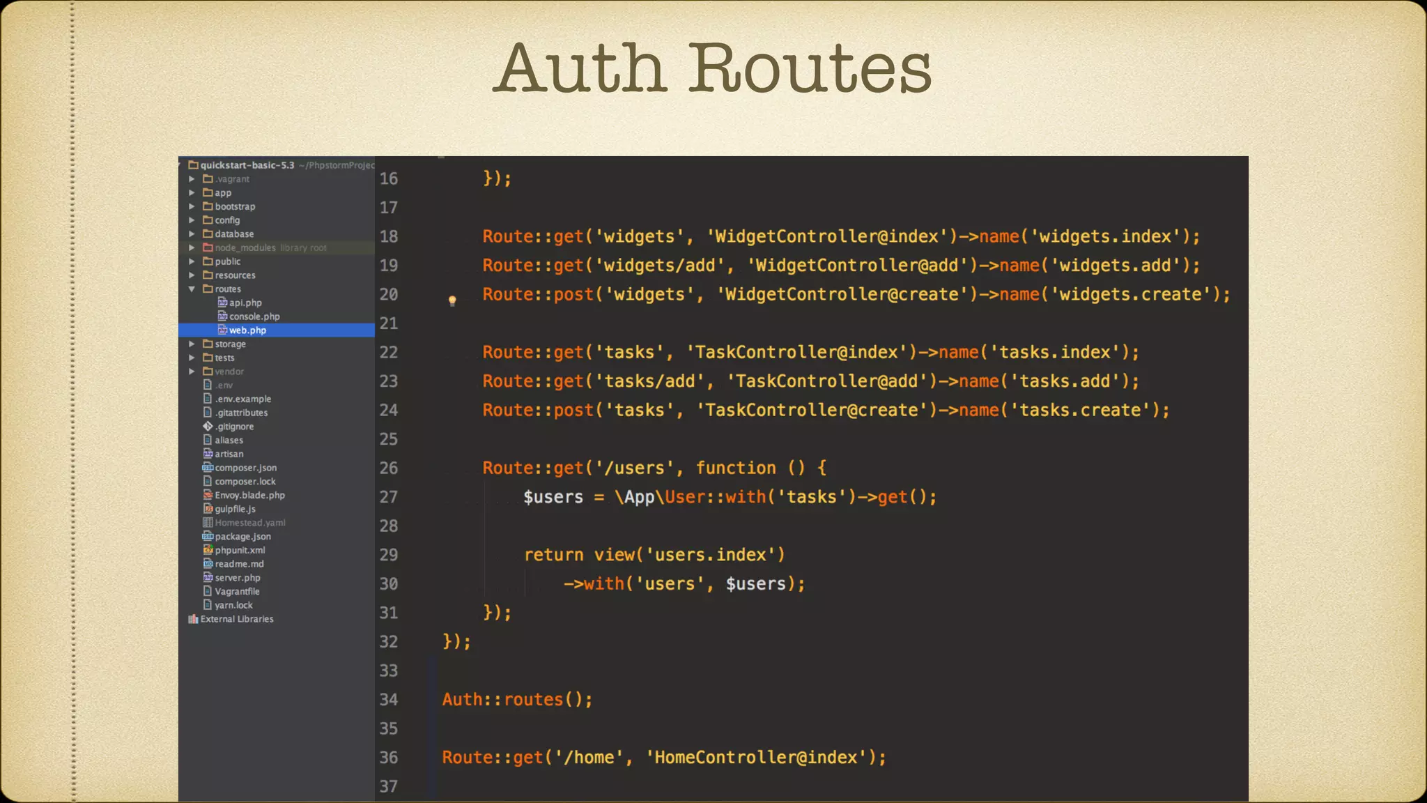 Auth Routes
 