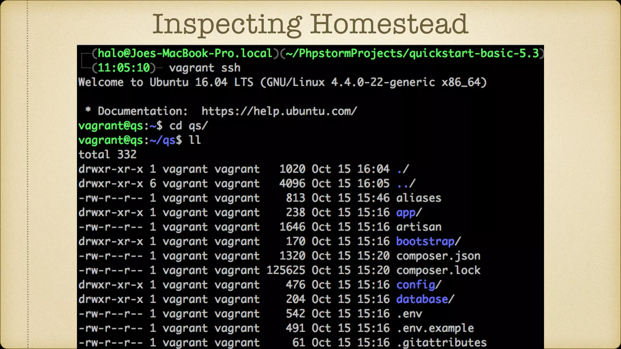 Inspecting Homestead
 