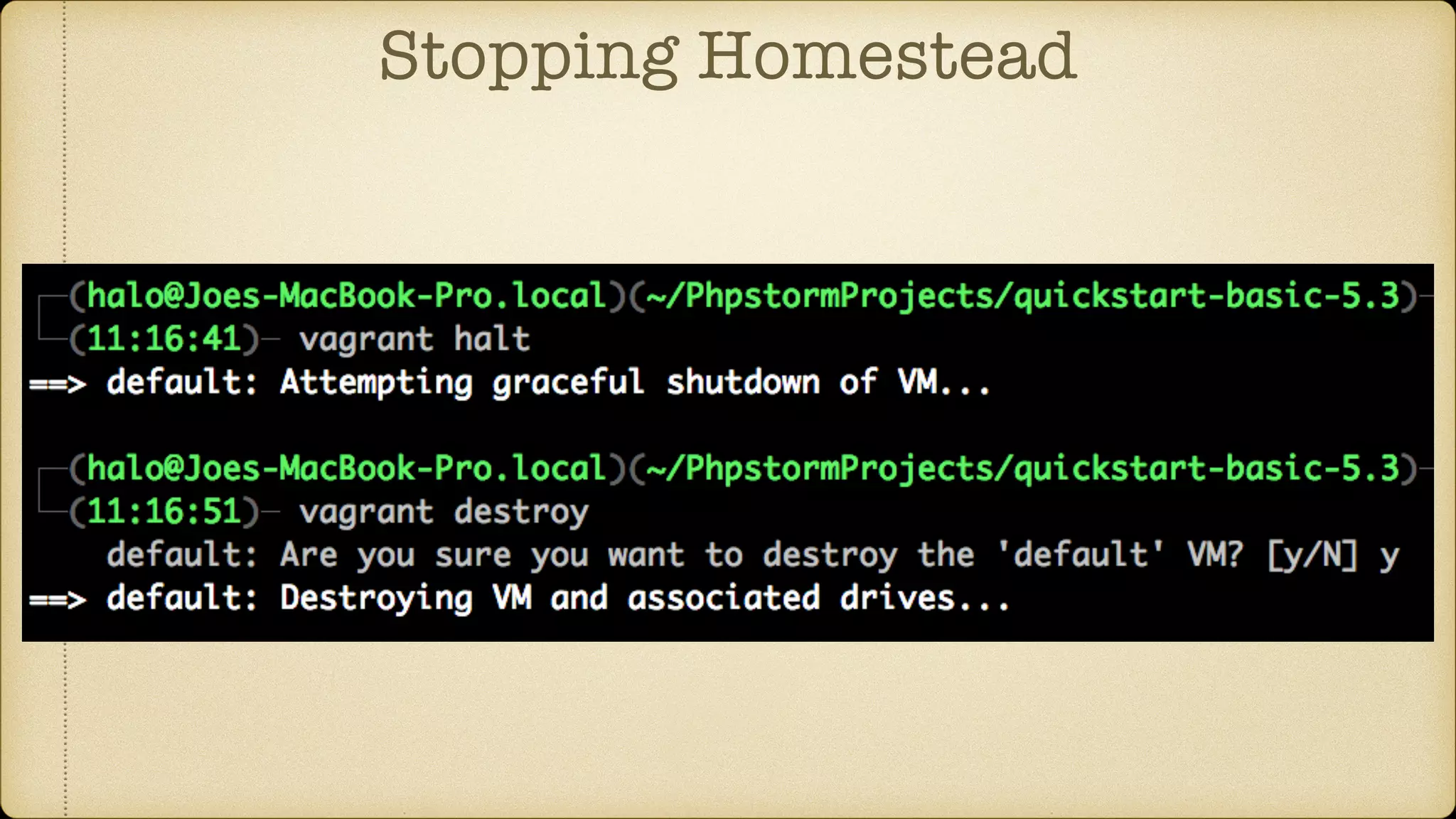Stopping Homestead
 