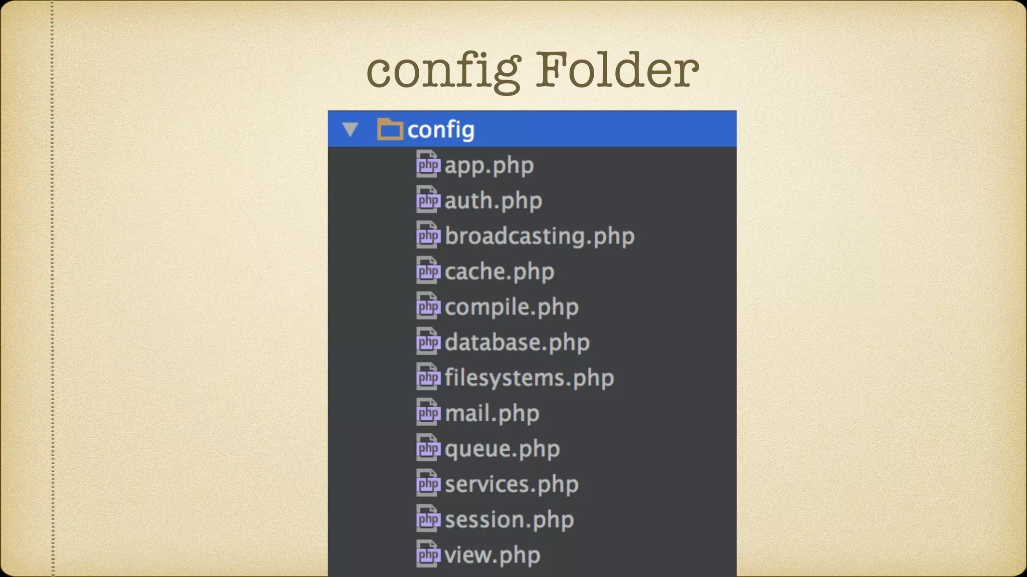 config Folder
 