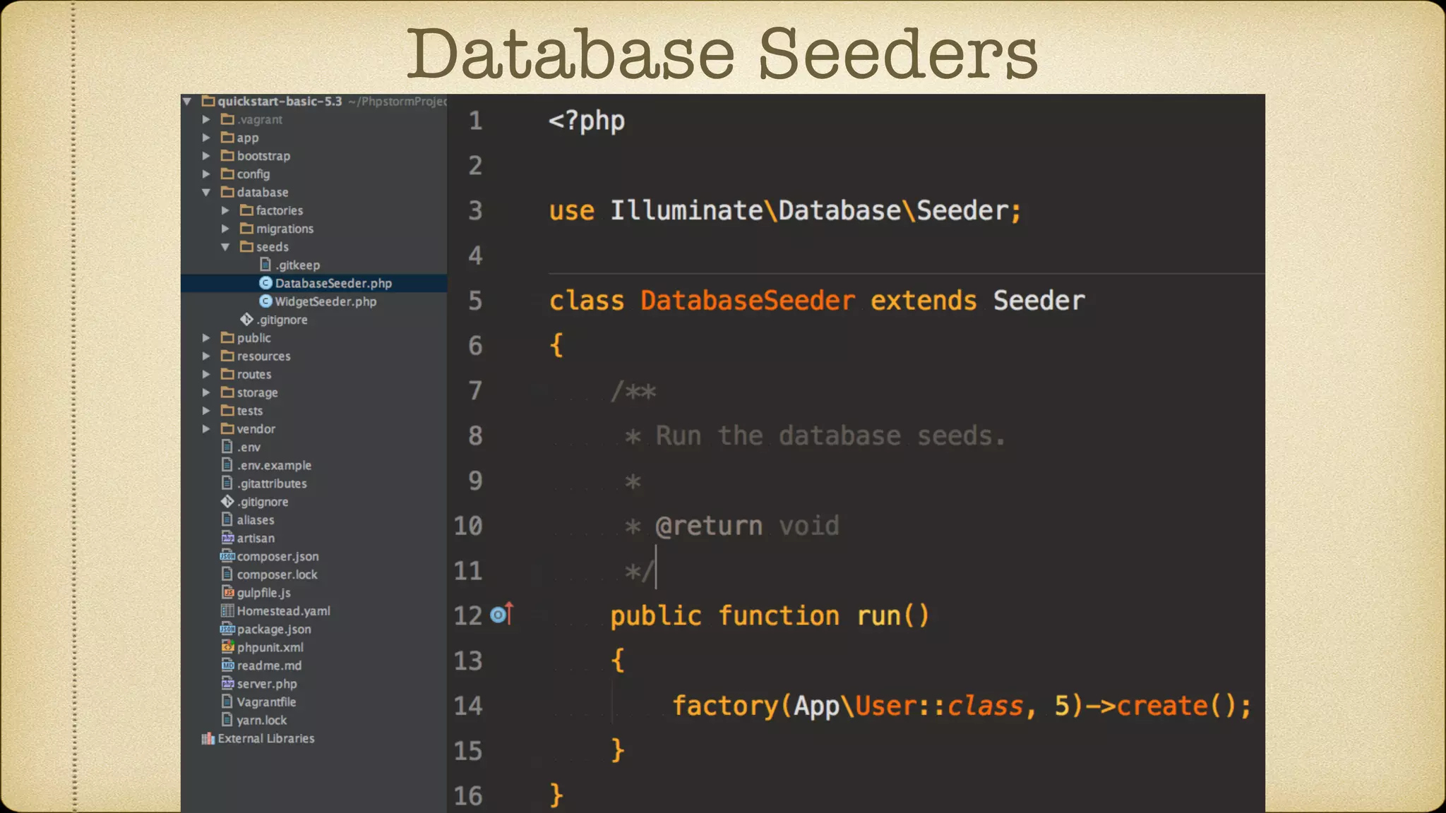 Database Seeders
 
