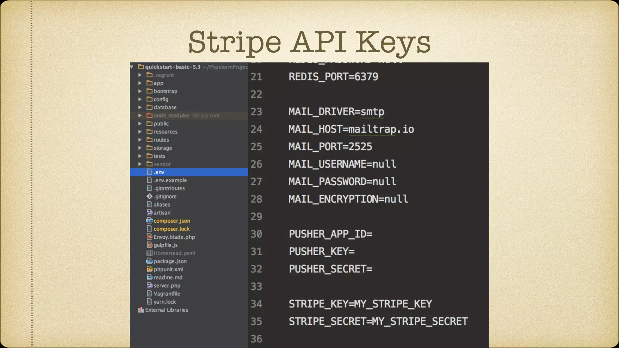 Stripe API Keys
 