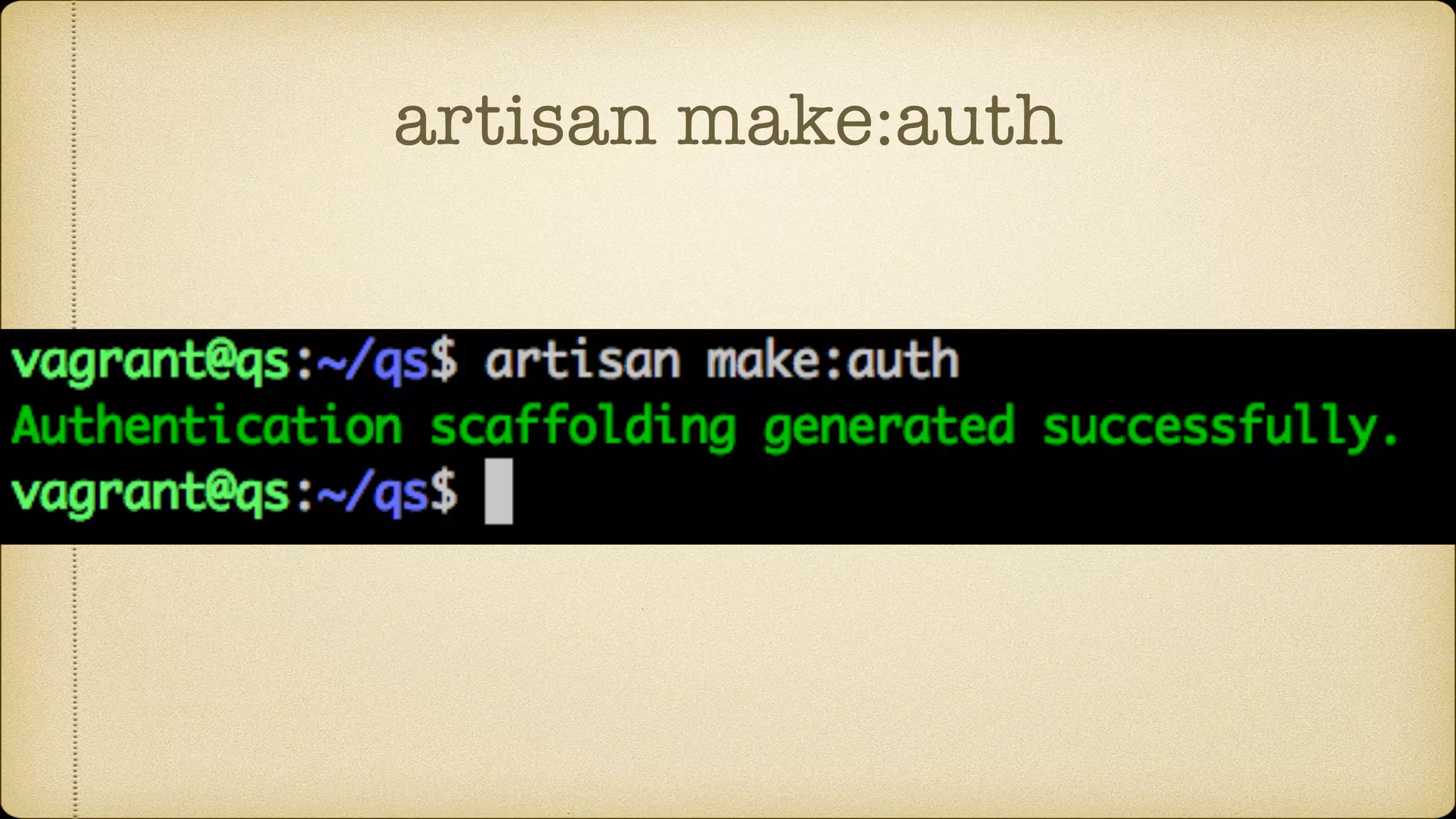 artisan make:auth
 