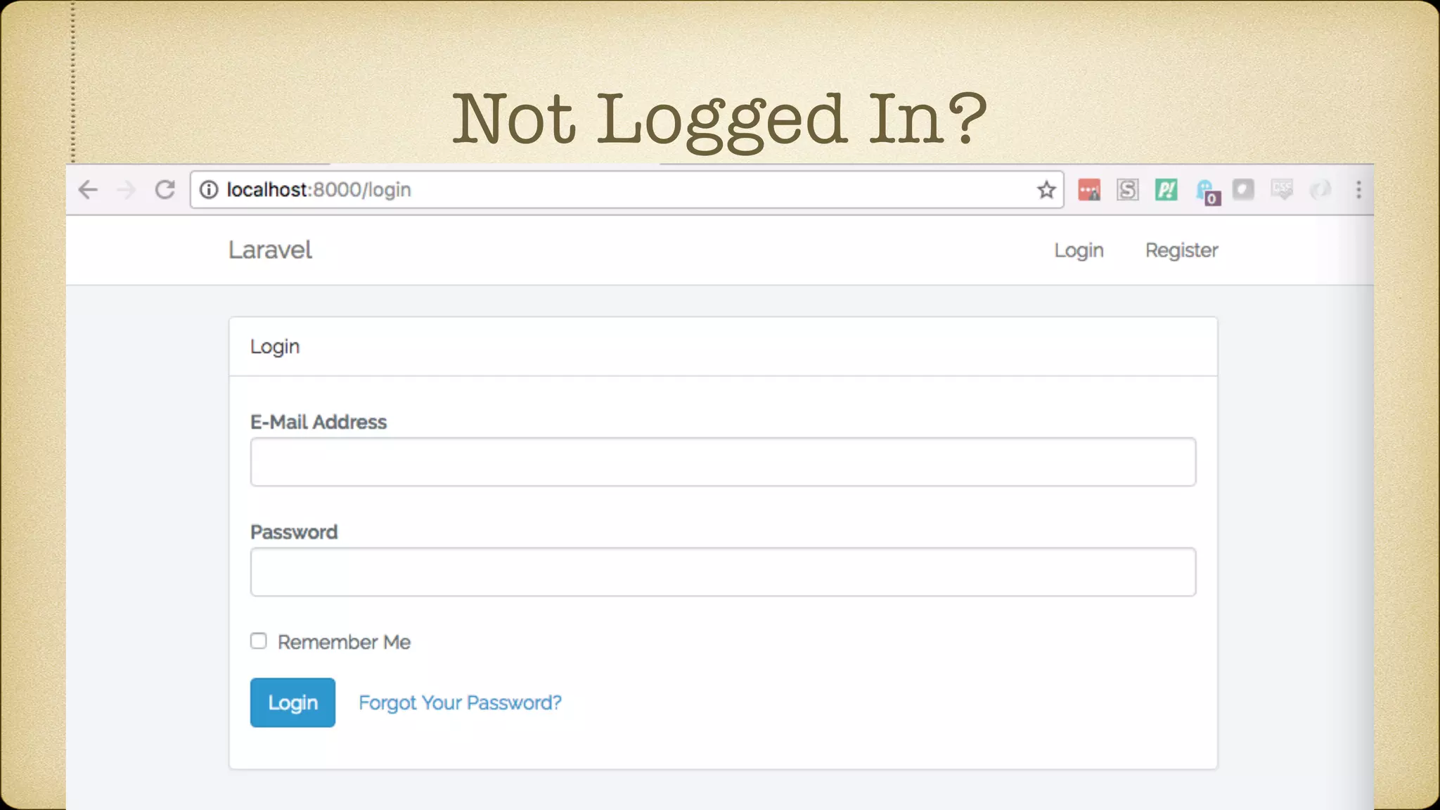 Not Logged In?
 