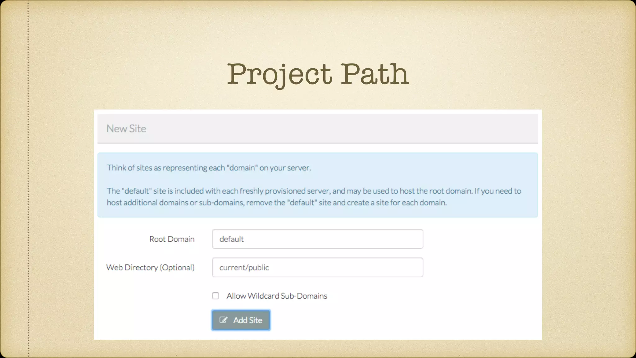 Project Path
 