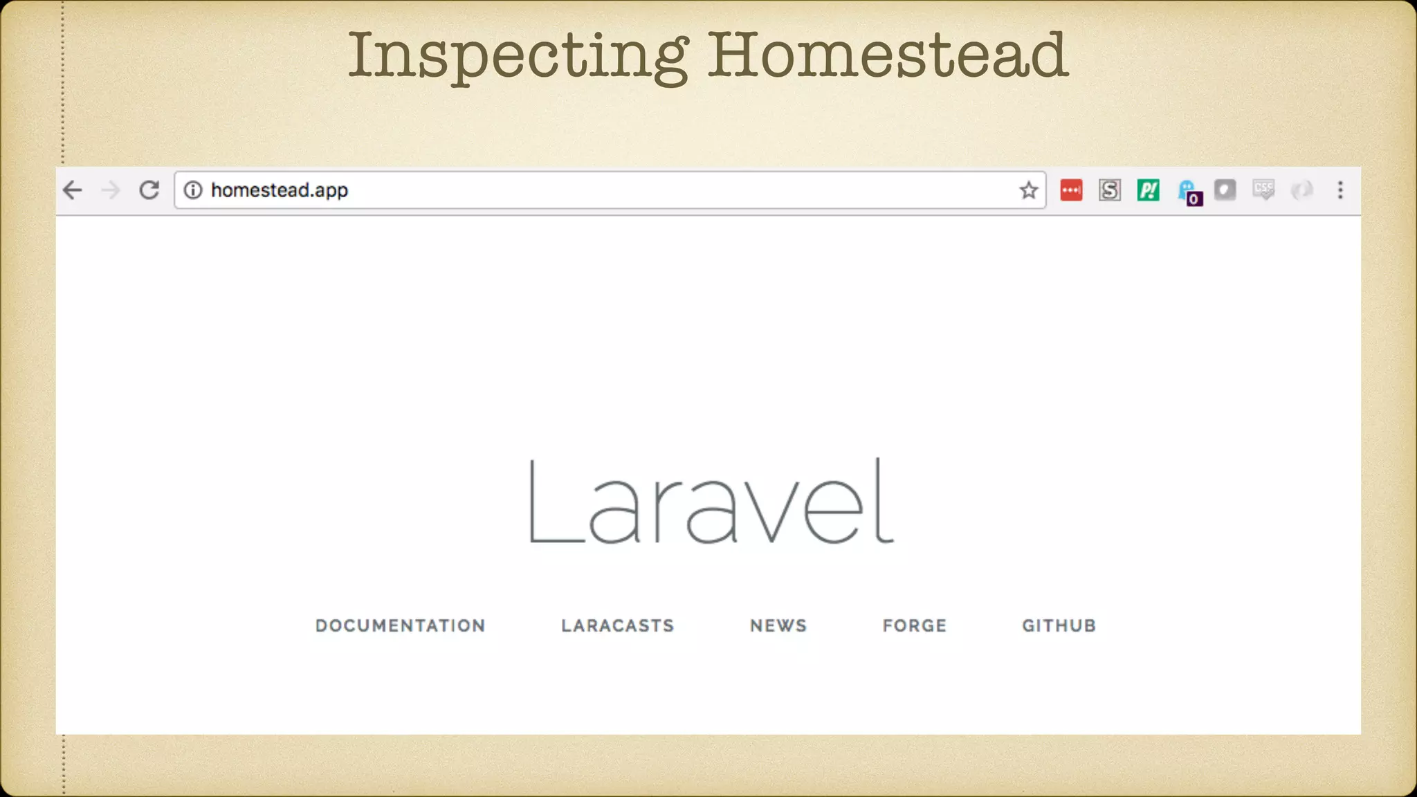 Inspecting Homestead
 