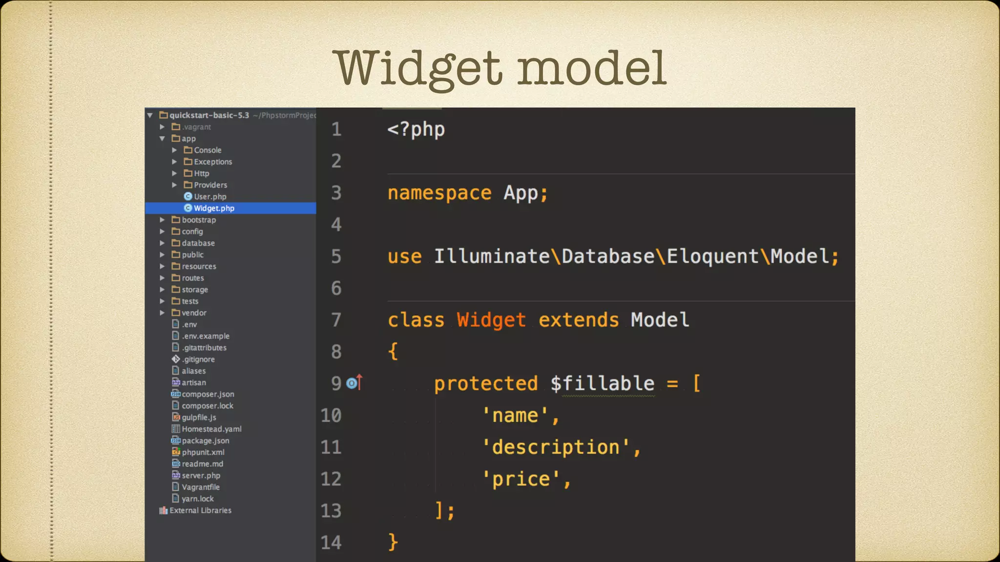 Widget model
 