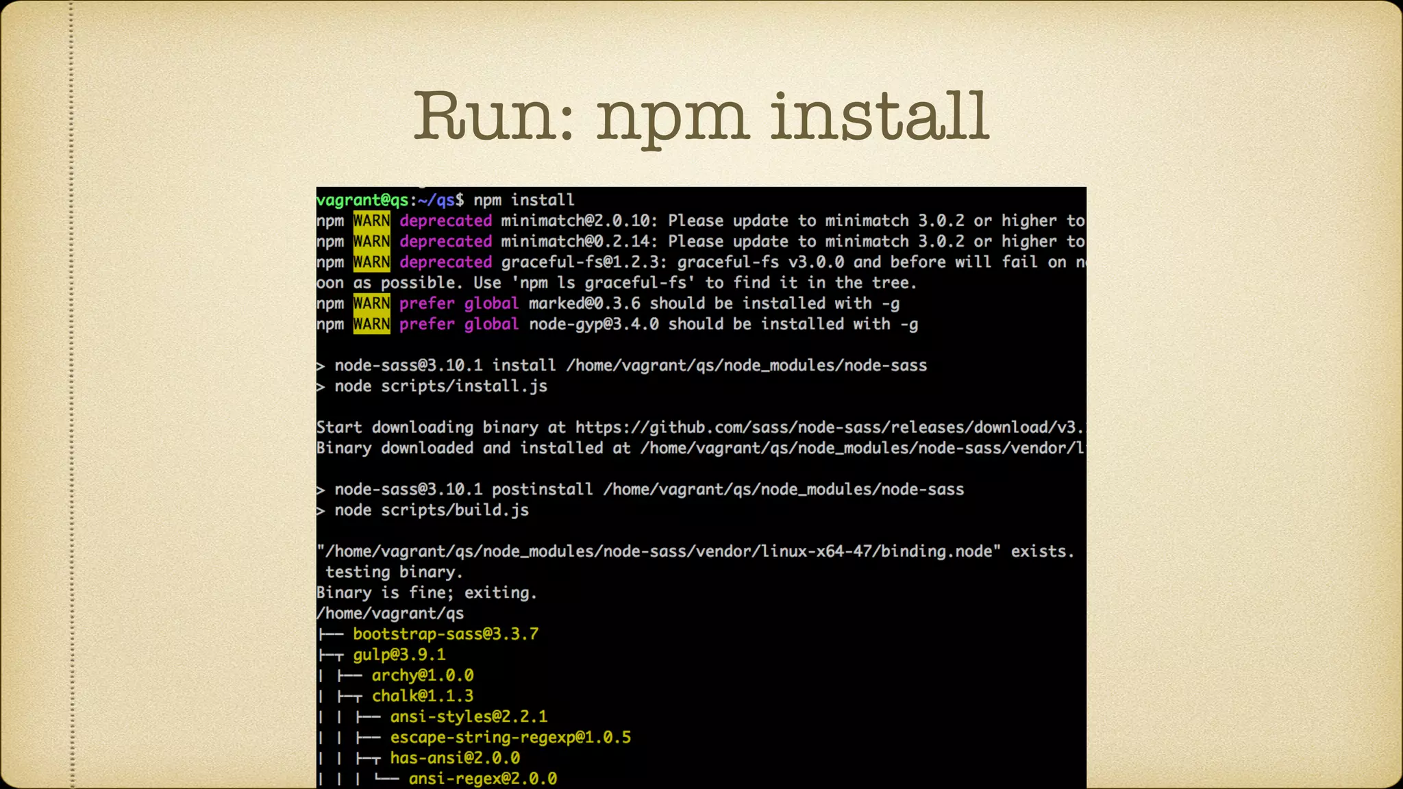 Run: npm install
 