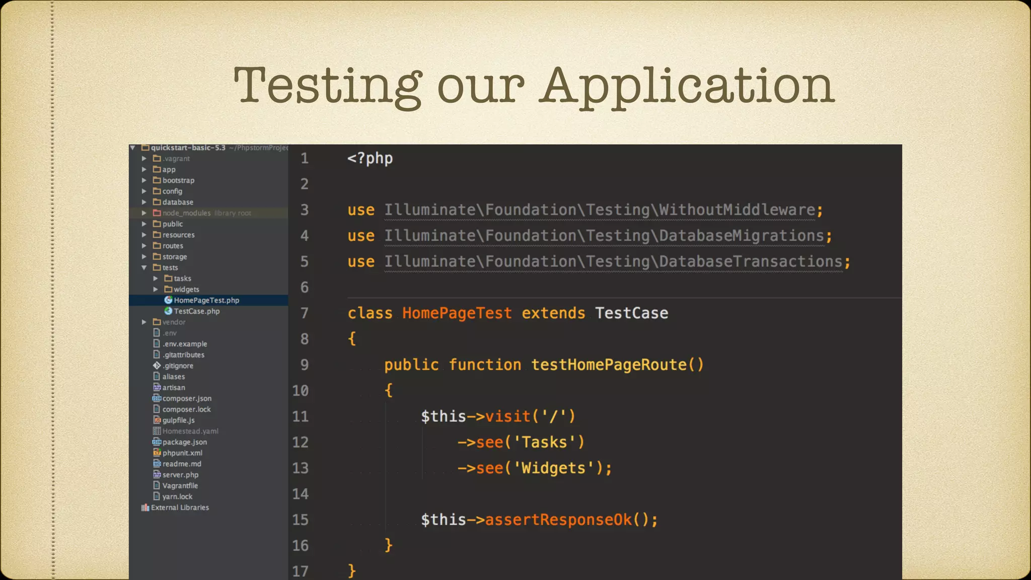 Testing our Application
 