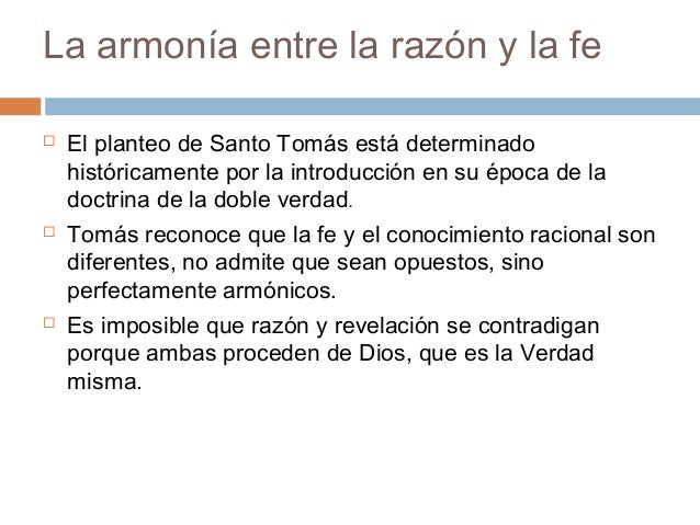 La razón y la fe - Filosofía desde el punto de vista de Santo Tomás d…
