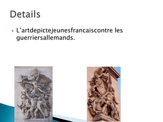 L’artdepictejeunesfrancaiscontre les guerriersallemands.Details