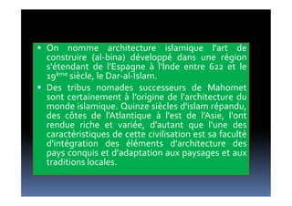 L architecture islamique 1