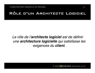 L Architecture Logicielle En Pratique