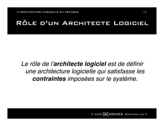 L Architecture Logicielle En Pratique