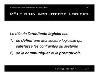 L Architecture Logicielle En Pratique