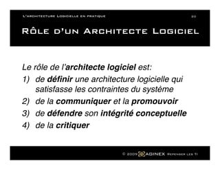 L Architecture Logicielle En Pratique