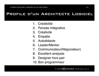 L Architecture Logicielle En Pratique