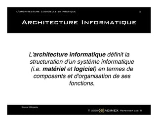 L Architecture Logicielle En Pratique