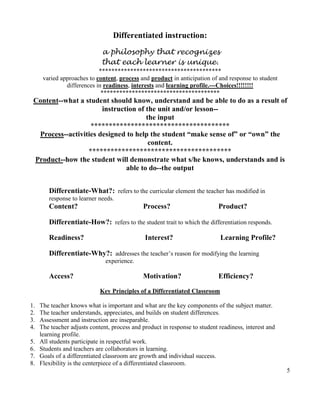 LARC STARTALK differentiation handout 2011 | PDF